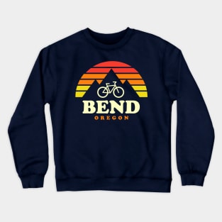 Bend Oregon Mountain Biking Bend Mtb Trails Retro Crewneck Sweatshirt